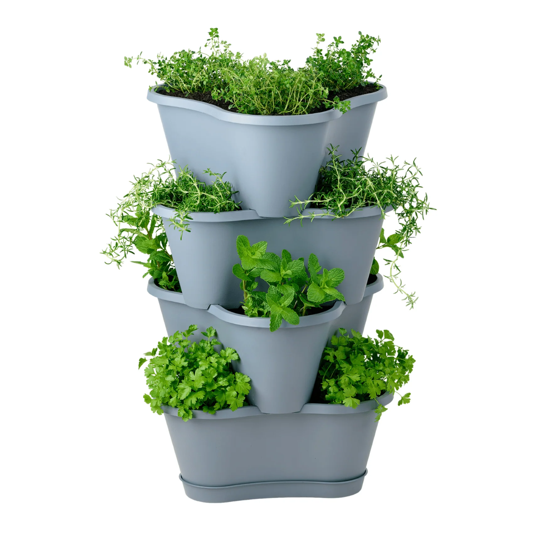 Stackable Planter 4 Pack with Tray - Image 2