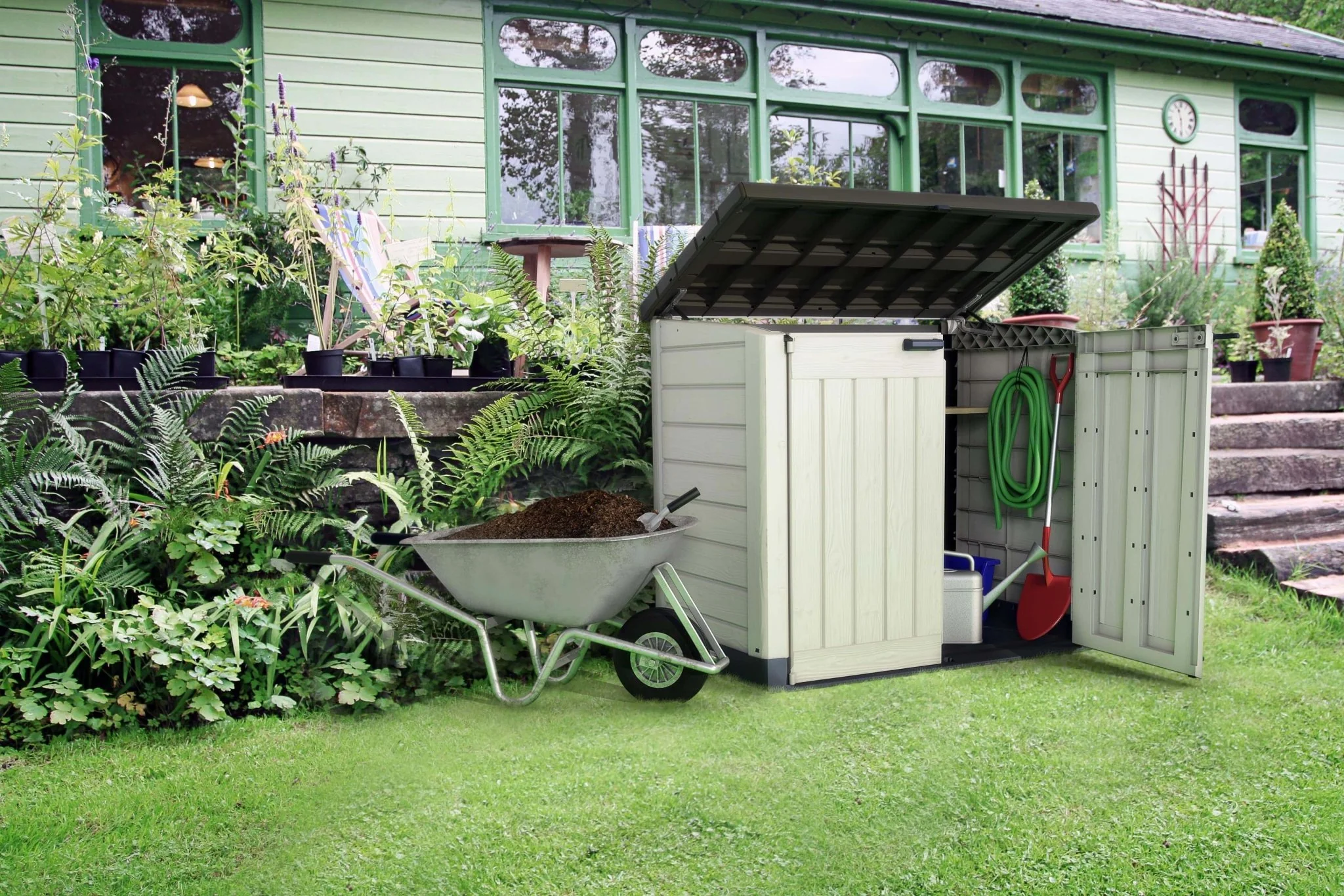 PRE ORDER: MAY - Store It Out Max Shed (Brown/Beige) 1200L - Image 10