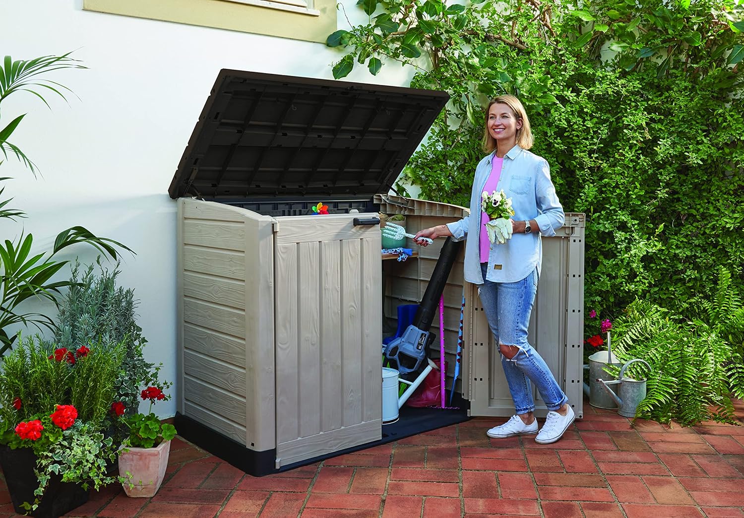 PRE ORDER: MAY - Store It Out Max Shed (Brown/Beige) 1200L - Image 12