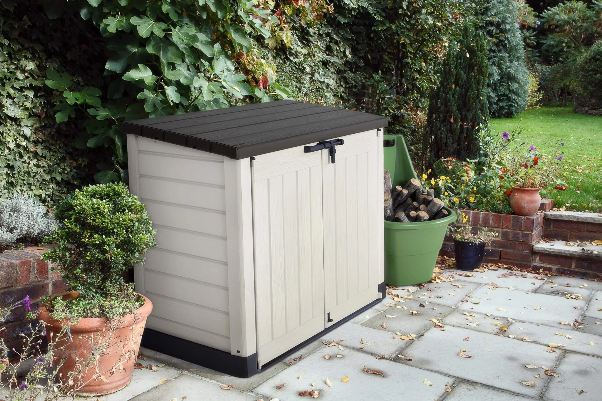PRE ORDER: MAY - Store It Out Max Shed (Brown/Beige) 1200L - Image 9