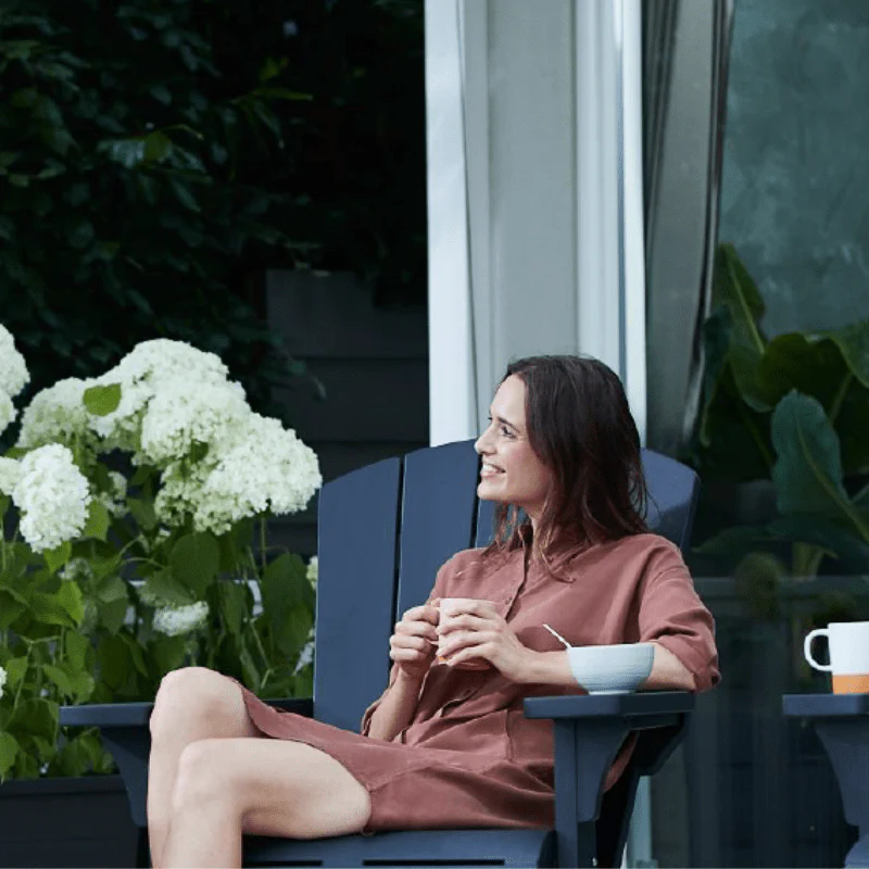 PRE ORDER: APR. - Keter Troy Adirondack Set with Deluxe Table - Graphite - Image 7