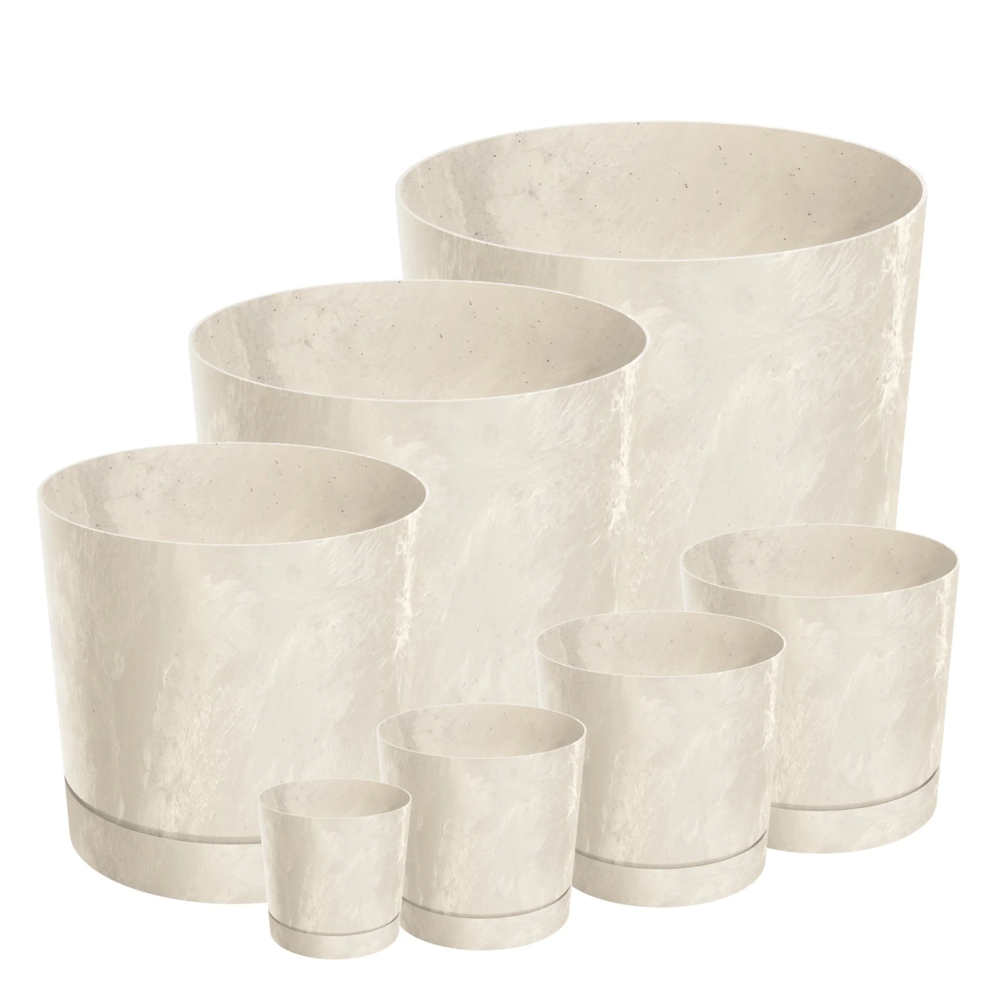 Tubo P Planter - Beton Cream
