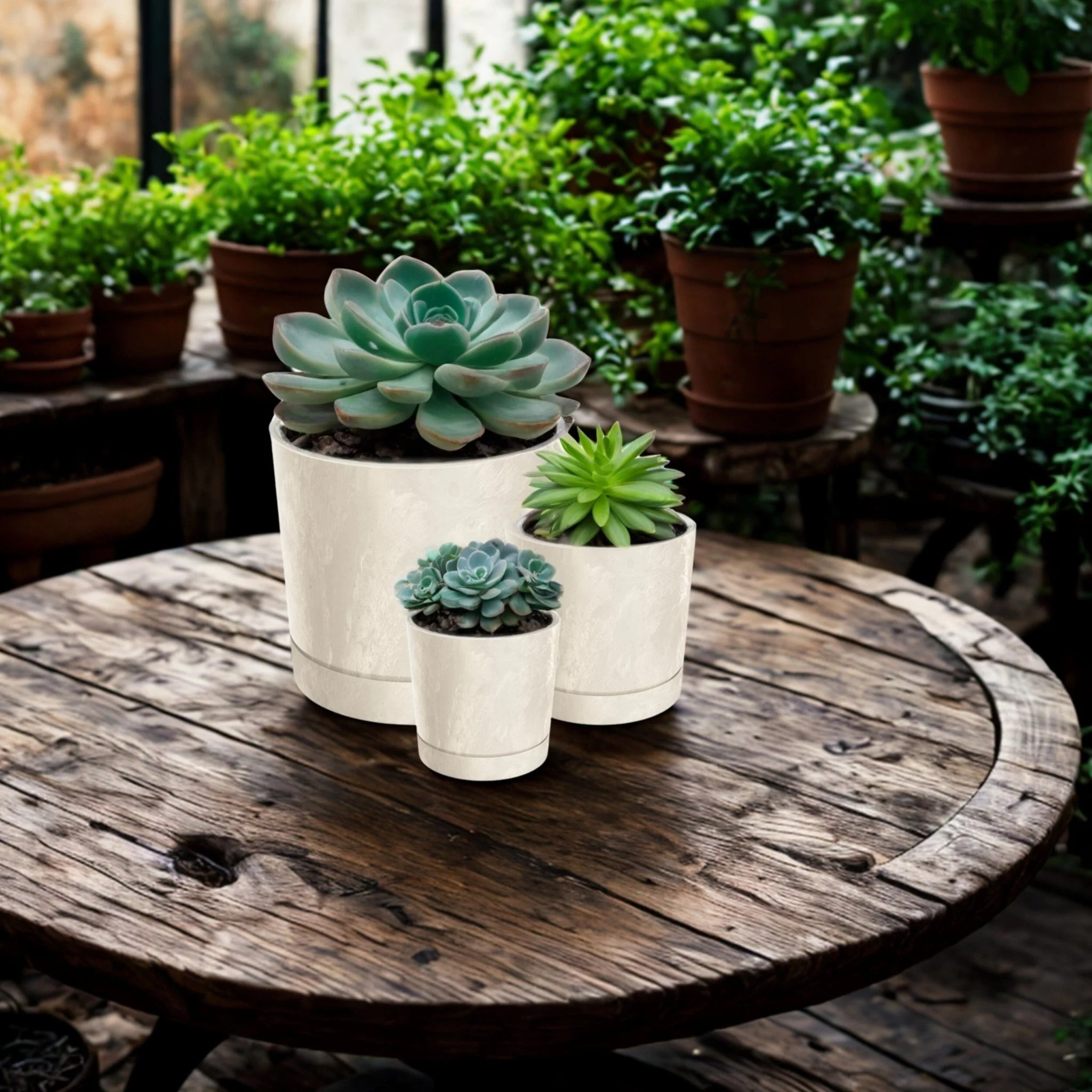 Tubo P Planter - Beton Cream - Image 13