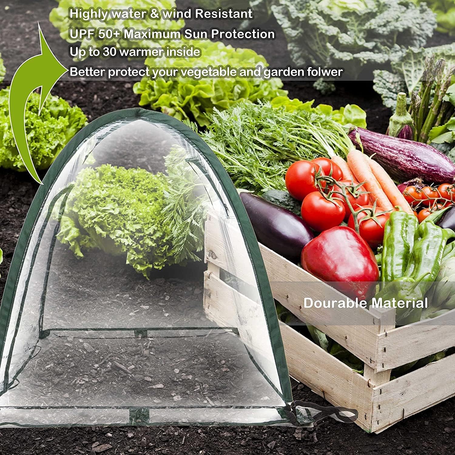Twin Pack POLY Garden Covers - 0.92m2 x 1m High - Image 3