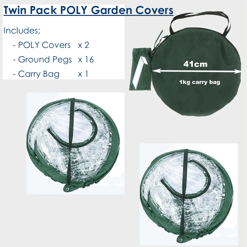 Twin Pack POLY Garden Covers - 0.92m2 x 1m High - Image 7
