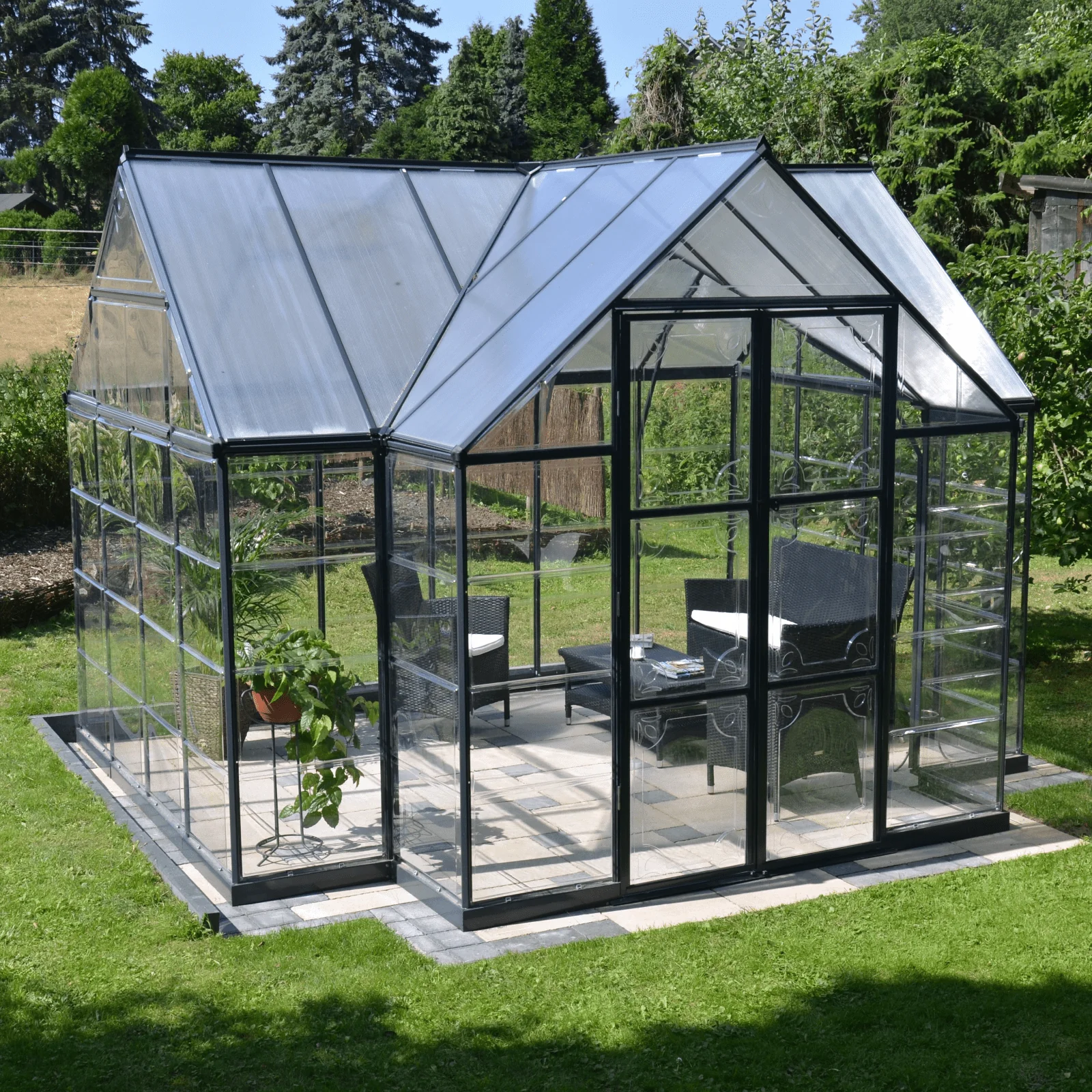 Victory Greenhouse - Grey Frame (3.7m x 3.1m) - Image 2