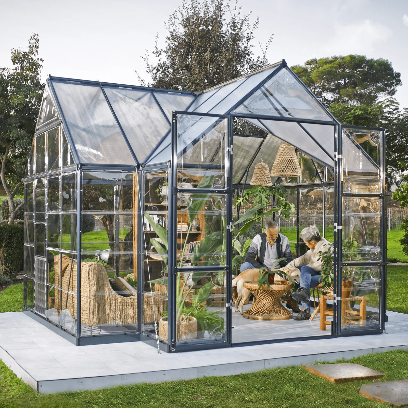Victory Greenhouse - Grey Frame (3.7m x 3.1m) - Image 4
